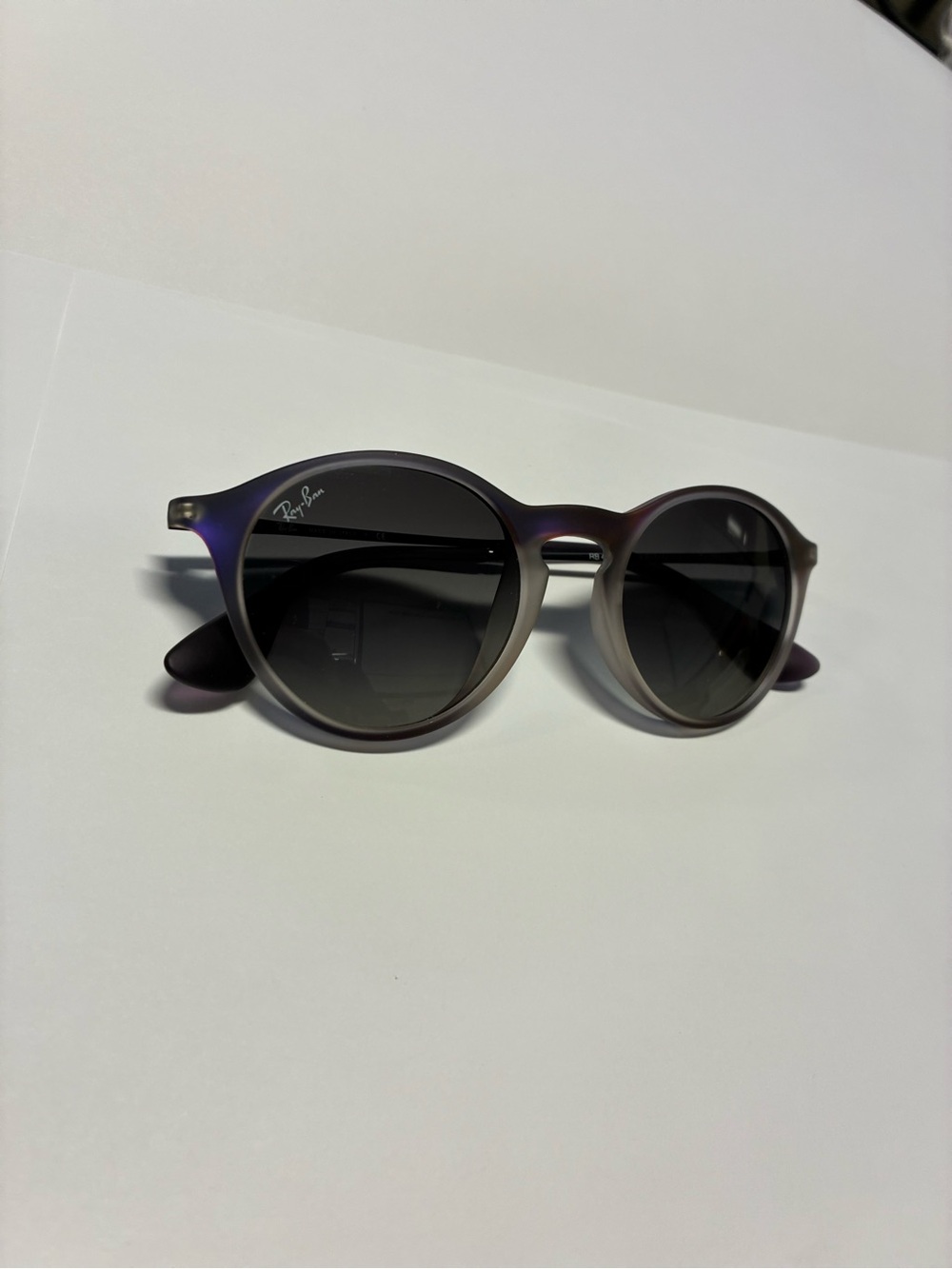 Ray-Ban Round Sunglasses Gray Frames with Dark Lenses - Picture 14 of 16